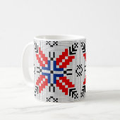 Romania Folk Motiv Traditionelles Symbol ethnisch Kaffeetasse (Vorderseite Links)