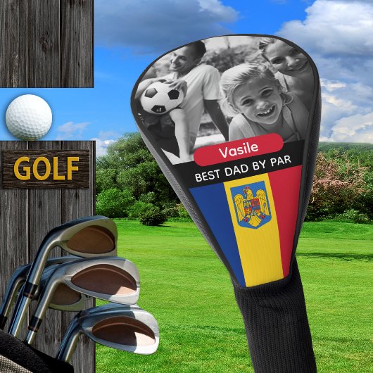Romania Golf, Best Dad, Romanian Flag, Photo Golf Headcover