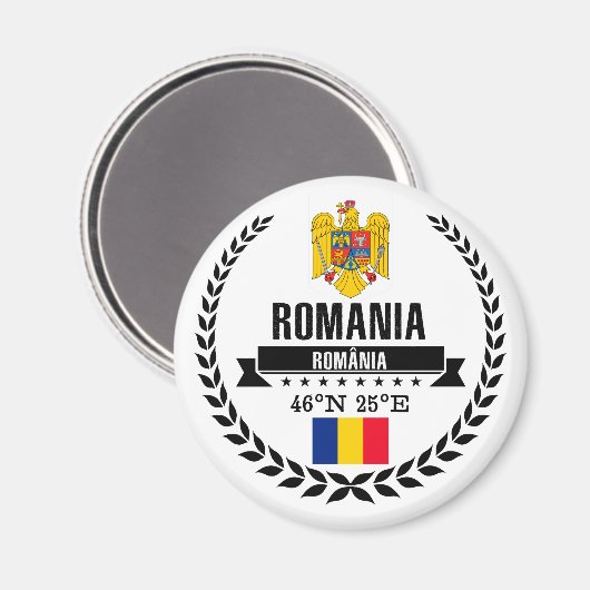 Romania Magnet (Vorderseite/Rückseite)