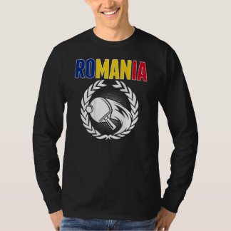 Romania Ping Pong   Romanian Table Tennis Supporte T-Shirt