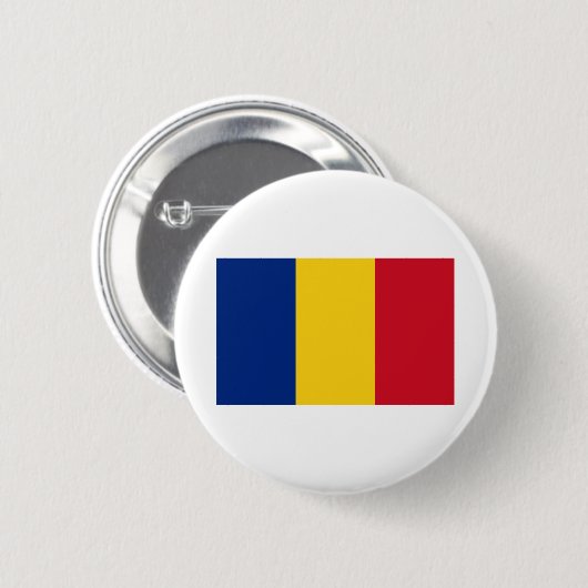 România - Rumänische Flagge Button (Vorne & Hinten)