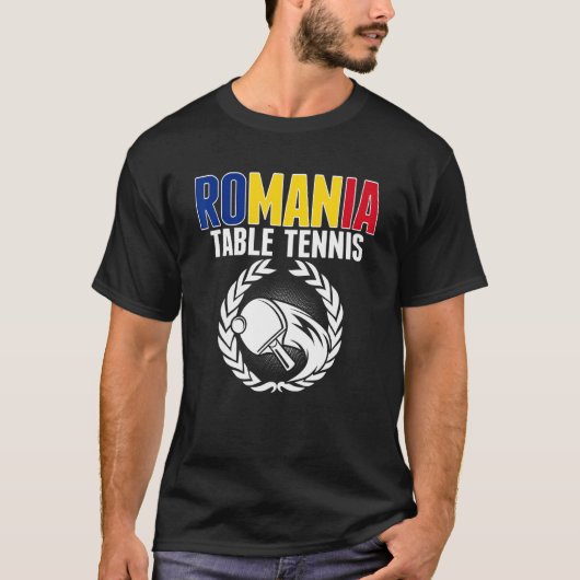 Romania Table Tennis     Romanian Ping Pong Suppor T-Shirt (Vorderseite)