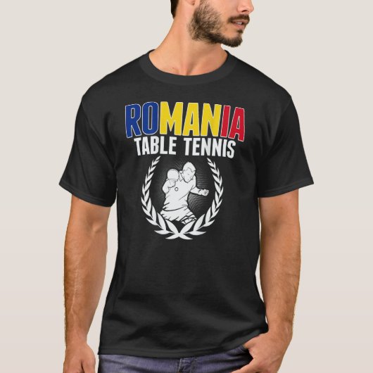 Romania Table Tennis   Romanian Ping Pong Supporte T-Shirt (Vorderseite)