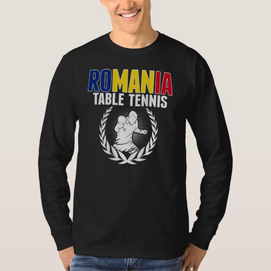 Romania Table Tennis   Romanian Ping Pong Supporte T-Shirt (Vorderseite)