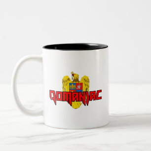 ROMANIAC - Schwermetalldesign Zweifarbige Tasse