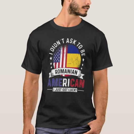 Romanian American Countries Flags Pride Romania Fl T-Shirt (Vorderseite)