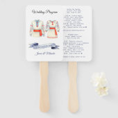 Romanian Bilingual Wedding Program Fan Rustic Fächer (Vorne und Hinten)