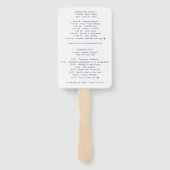 Romanian Bilingual Wedding Program Fan Rustic Fächer (Rückseite)