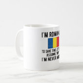 Romanian Heritage Romania Roots Romanian Flag Kaffeetasse (Vorderseite Links)