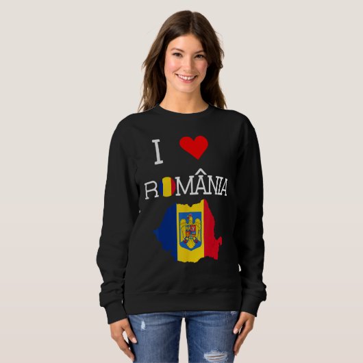 Romanian I Love Romania Sweatshirt (Vorne ganz)