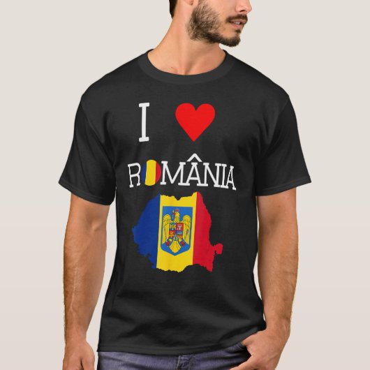 Romanian  I Love Romania T-Shirt (Vorderseite)