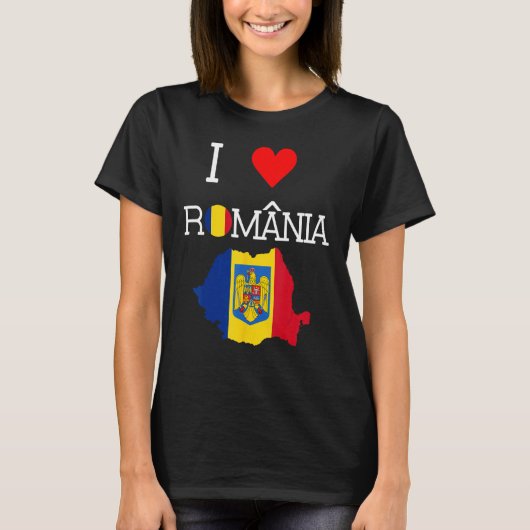 Romanian  I Love Romania T-Shirt (Vorderseite)
