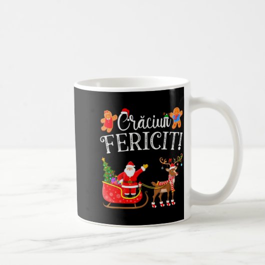 Romanian Merry Christmas Craciun Fericit Kaffeetasse (Rechts)