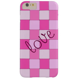 Romanic Pink Woven Fliesen mit Liebe iPhone 16 Pro Hülle