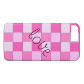 Romanic Pink Woven Fliesen mit Liebe Case-Mate iPhone Hülle (Rückseite (Horizontal))