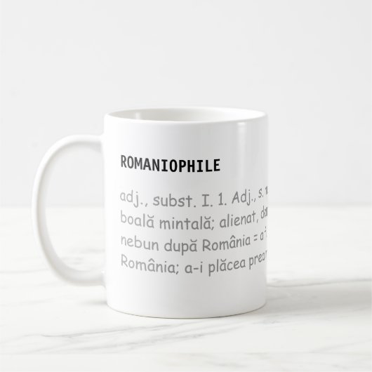 Romaniophile - Getränk Kaffeetasse (Links)