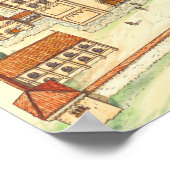 Romanische Abtei. Modell Poster (Ecke)