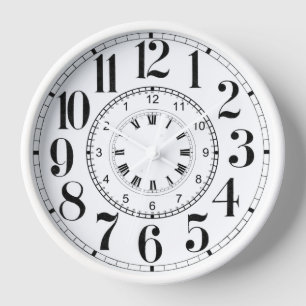 Romanische analoge Rückwärtsuhr ist witzig Uhr