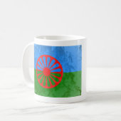 Romanische Flagge Kaffeetasse (Vorderseite Links)