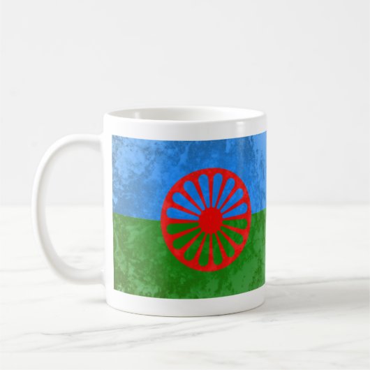 Romanische Flagge Kaffeetasse (Links)