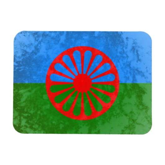 Romanische Flagge Magnet (Horizontal)