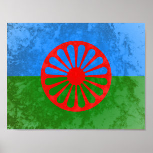 Romanische Flagge Poster