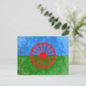 Romanische Flagge Postkarte (Stehend Vorderseite)