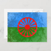 Romanische Flagge Postkarte (Vorne/Hinten)