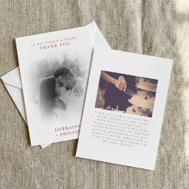 Romanischer Foto Gradienten Effekt Hochzeit Dankeskarte