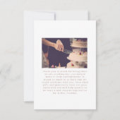 Romanischer Foto Gradienten Effekt Hochzeit Dankeskarte (Rückseite)