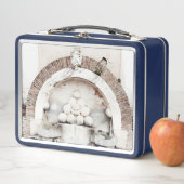 Romanischer Springbrunnen Metall Brotdose (Beispiel)