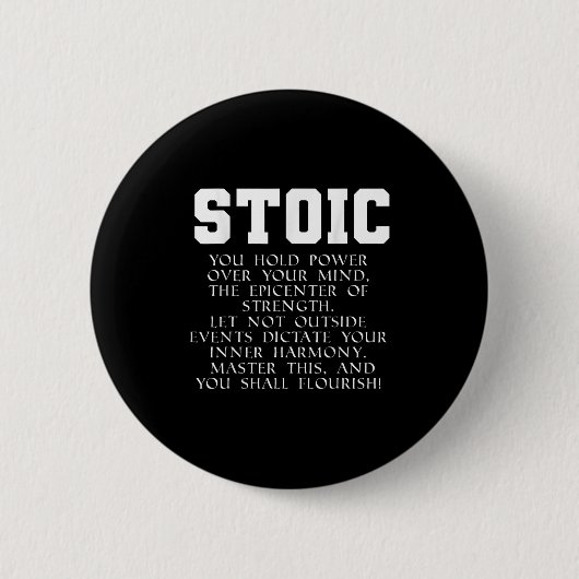Romanisches Buch Zitat Marcus Aurelius Stoic Button (Vorderseite)