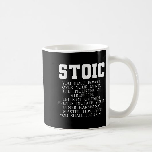Romanisches Buch Zitat Marcus Aurelius Stoic Kaffeetasse (Rechts)