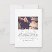 Romanisches Paar Foto Gradienten Effekt Hochzeit Dankeskarte (Rückseite)