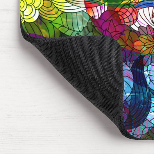 Romanisches Retro-Blume-Design Mousepad (Ecke)