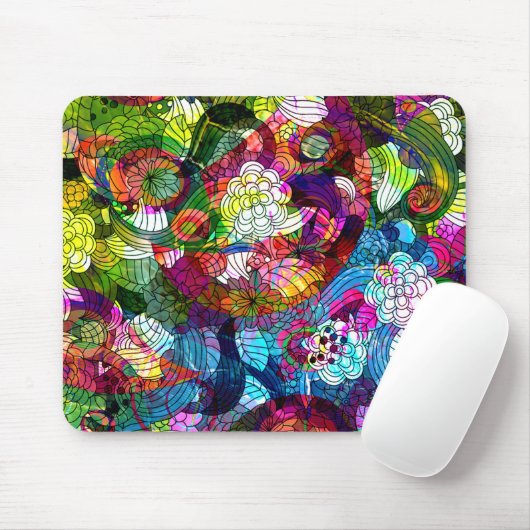 Romanisches Retro-Blume-Design Mousepad (Mit Mouse)