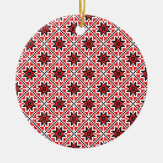 romanisches, traditionelles, ethnisches Kostümmoti Keramikornament (Vorne)