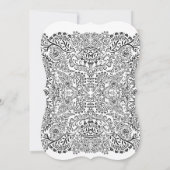 Romanitsches Hummingbird Schwarz-Weiß-Muster Einladung (Rückseite)