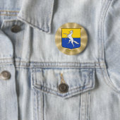 Romano Historischer Schild über Golden Sunburst Button (Beispiel)