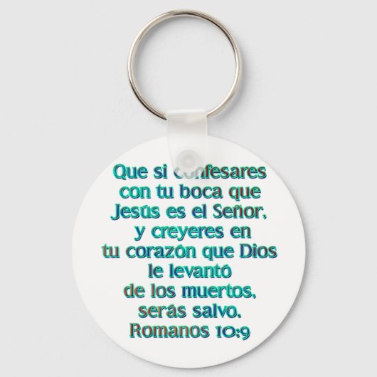 Romanos 10:9 schlüsselanhänger (Vorderseite)