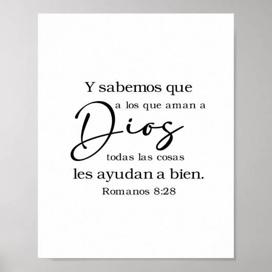 Romanos 8:28 Poster (Vorne)