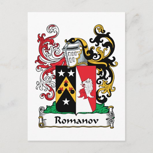 Romanov Familienwappen Postkarte (Vorderseite)