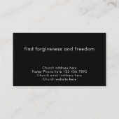 Romans 10:9 Modern Custom Bible Scripture Church Visitenkarte (Rückseite)