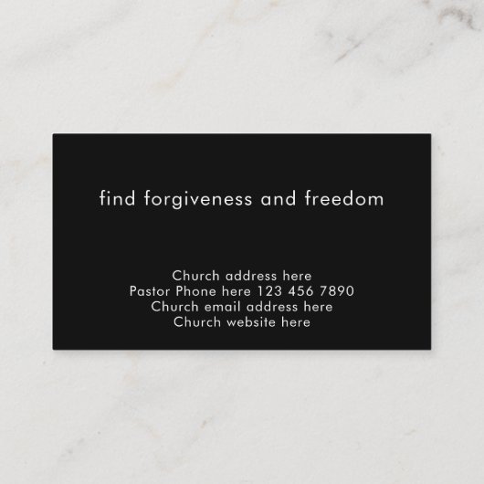 Romans 10:9 Modern Custom Bible Scripture Church Visitenkarte (Rückseite)