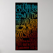 Romans 10:9 Poster (Vorne)