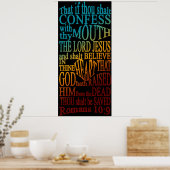 Romans 10:9 Poster (Küche)