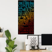 Romans 10:9 Poster (Heimbüro)
