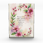 Romans 12:12 Custom Bible Verse Fotoblock (Vorderseite)