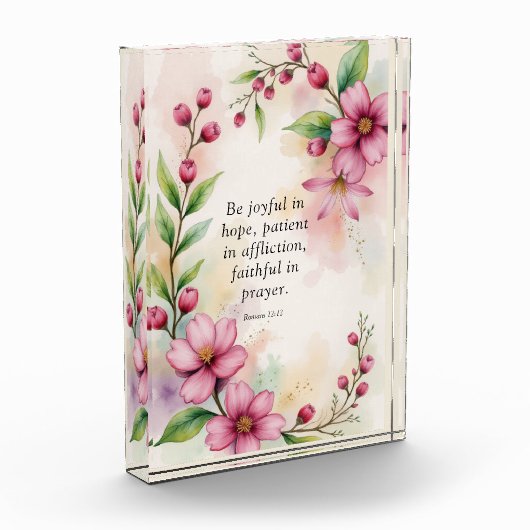 Romans 12:12 Custom Bible Verse Fotoblock (Links)