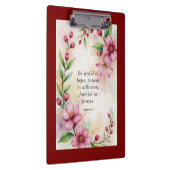 Romans 12:12 Custom Bible Verse Klemmbrett (Rechts)